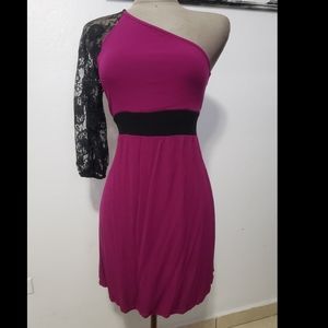 Short dress black and purple